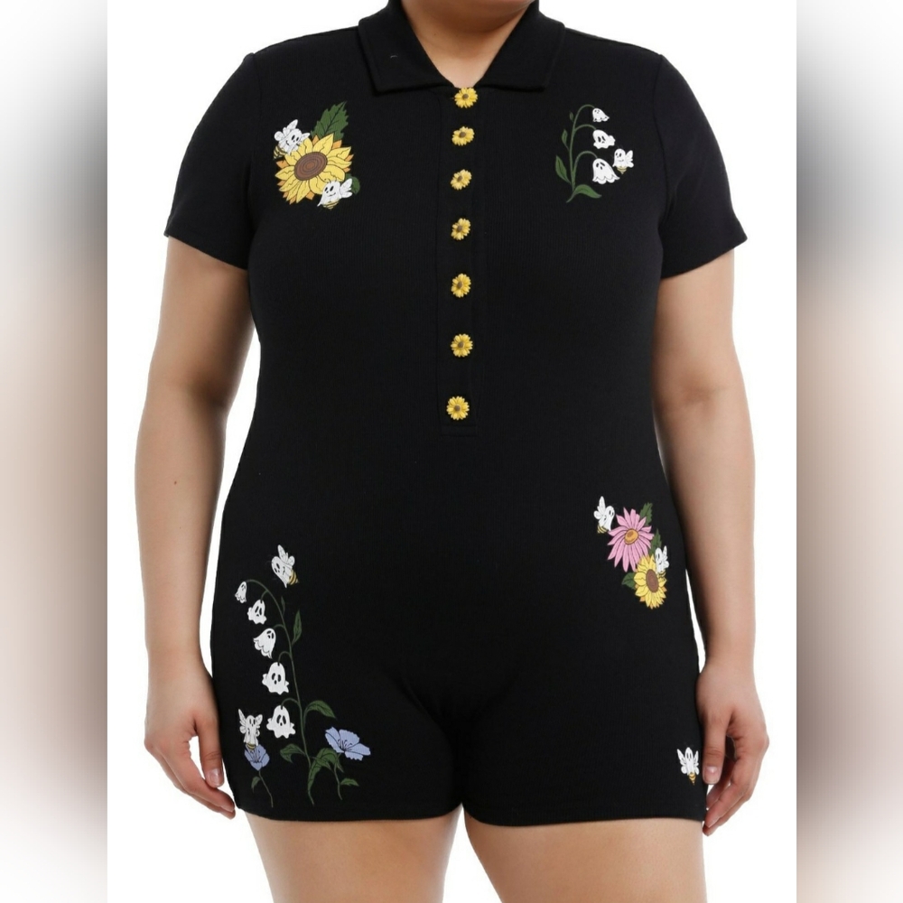 Thorn & Fable Ghost Bee Collar Romper